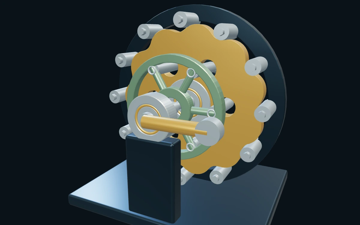 摆线针轮减速器 · 3D 场景预览