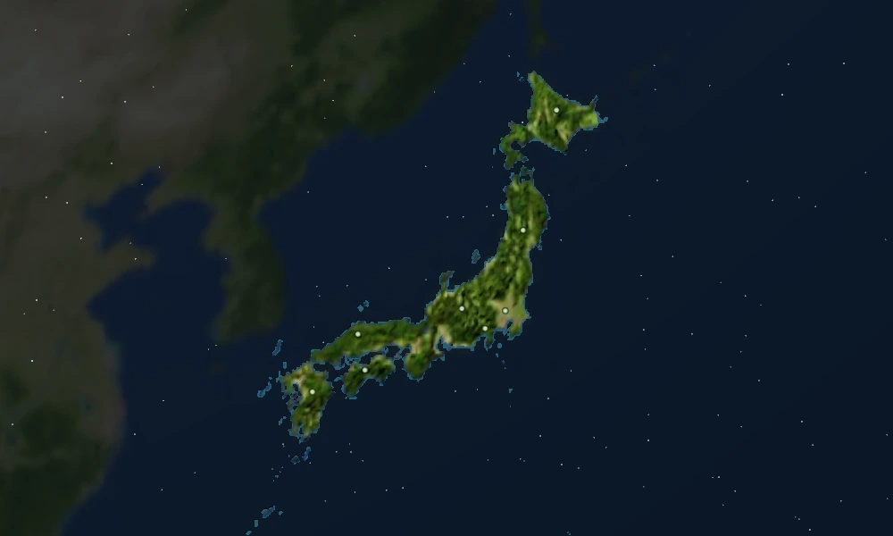 日本地理 · 3D 场景预览