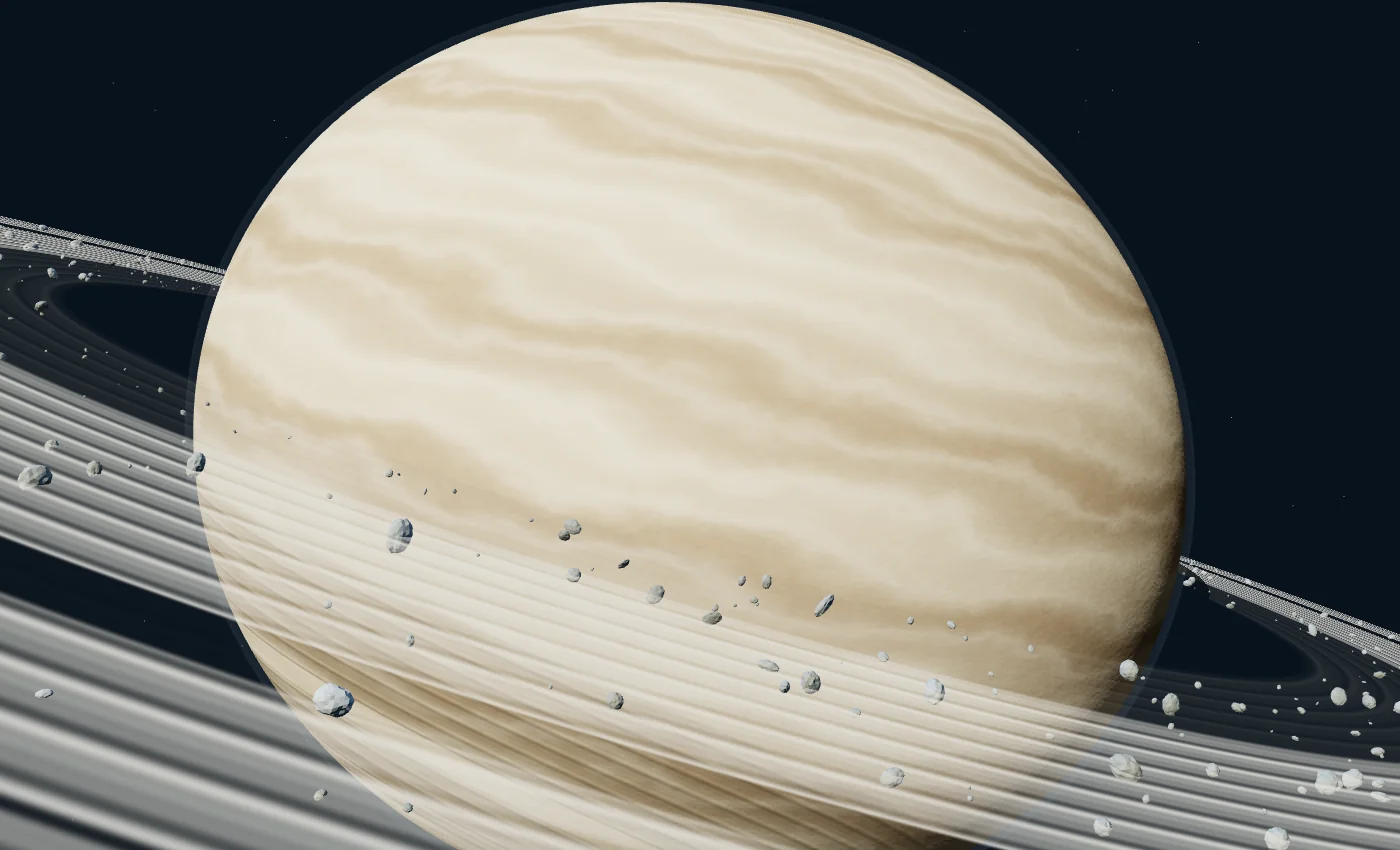土星与星环 · 3D 场景预览