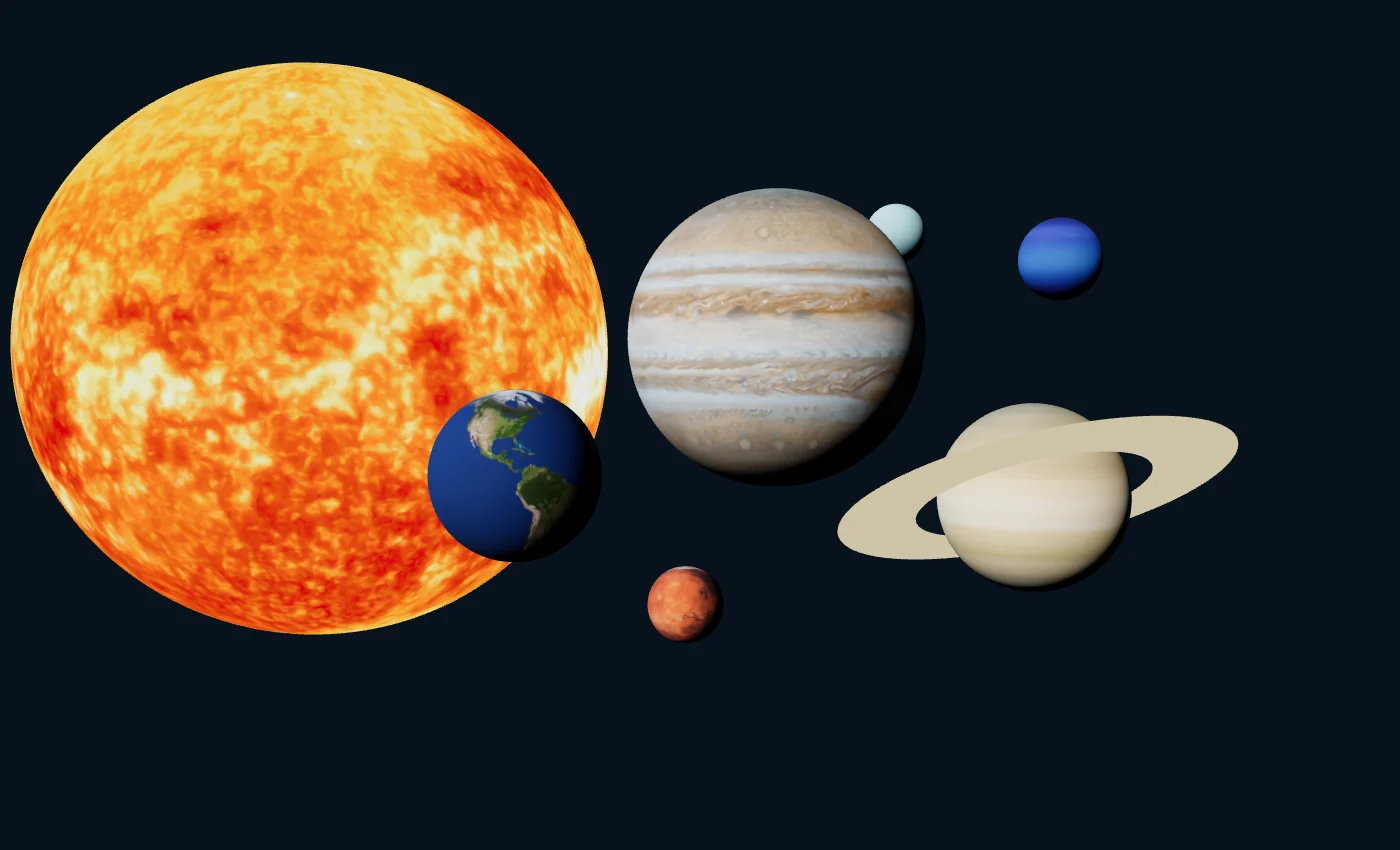 太阳系 · 3D 场景预览