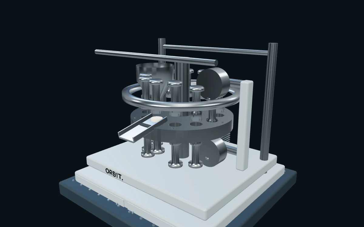 旋转压片机 · 3D 场景预览