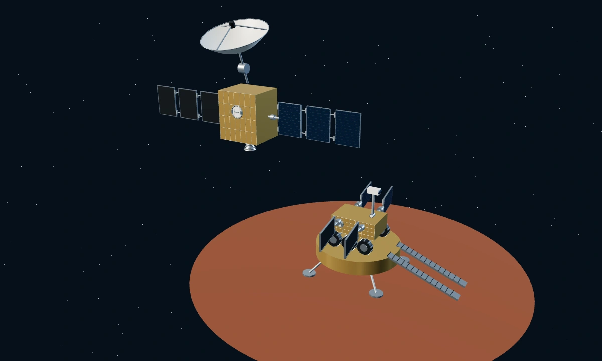 天问一号与火星巡视 · 3D 场景预览